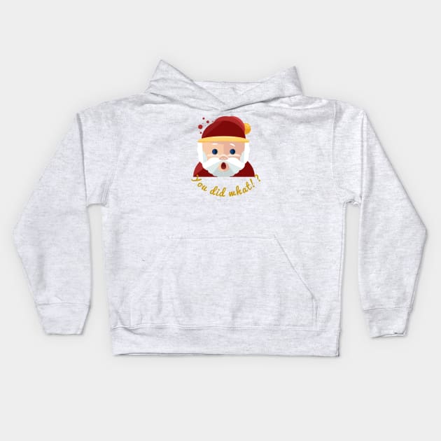 Surprised Santa Kids Hoodie by Courtney's Creations